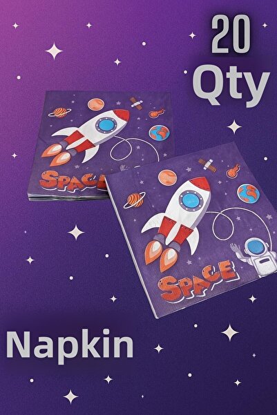 partyrüyası Șervețel pentru ziua de naștere cu tematică spațială Șervețel cu ...