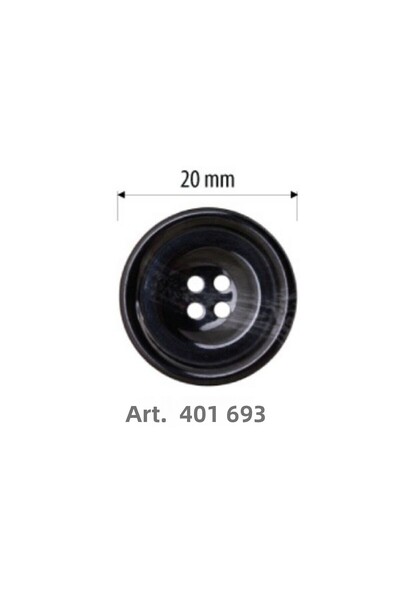 ÖZ-EL AŞ 6 Black Buttons - 20 Mm, Sweater Buttons 401 693