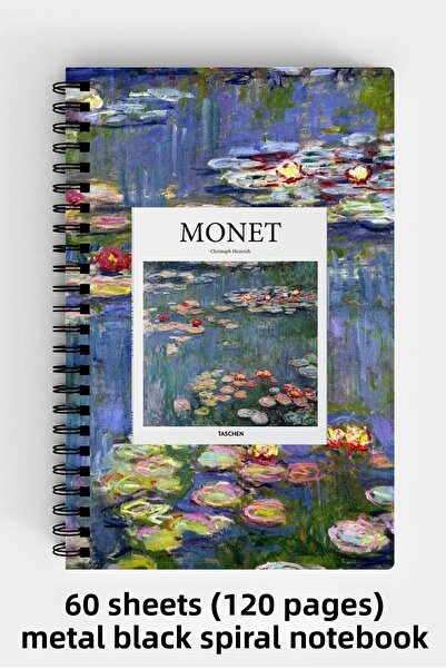 Anime Marketi Monet Art Themed A5 Spiral Hard Cover Notebook 120 Sheets