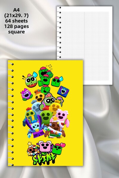 daily notebook دفتر ملاحظات مربع A4 من براول ستارز |   غطاء PVC | 128 صفحة | ...