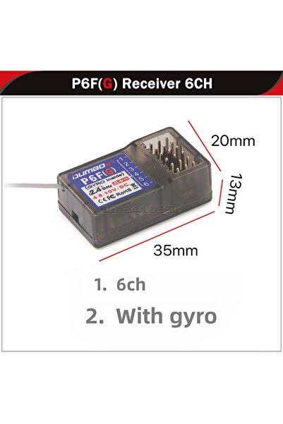 Choice P6FG DUMBORC X6 X4 2.4G 4CH 6CH Transmitter P6F P6FG P6DCG Gyro Receiver LED Light for 1/10 1/8 RC C