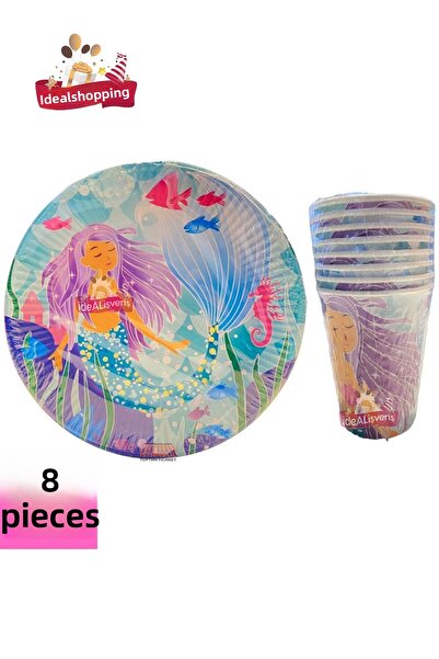 BKMC PARTY Είδη διακόσμησης για πάρτι γενεθλίων με θέμα τη γοργόνα