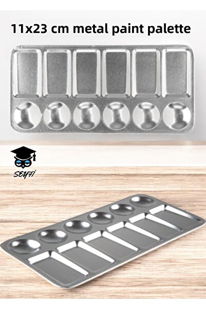 SEYFİKİRTASİYE Παλέτα Μεταλλικών Χρωμάτων 12 Μάτια - Ορθογώνια 11x23 cm