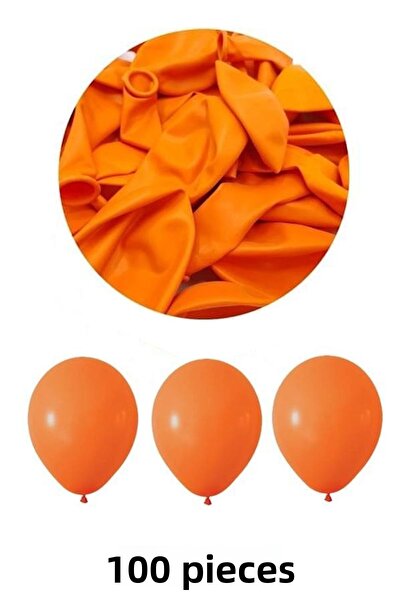Atölye Mi Pack of 100 Orange Latex Balloons - 12" and 30 cm Color