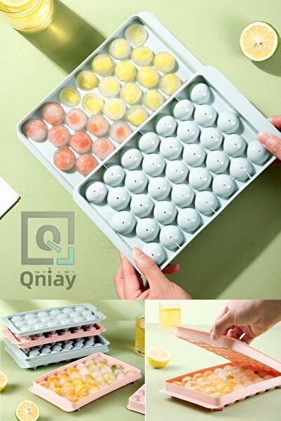 Kalsiyum Mood صينية مكعبات ثلج مستديرة 33 حجرة قالب ثلج كروي مكعبات صينية ثلج...