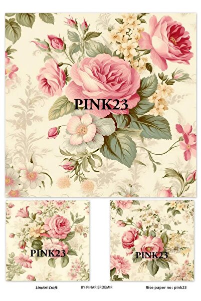 LİNEART ورق ديكوباج نحاسي موديل PINK23-29X42cm