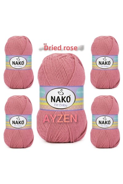 NAKO إيليت بيبي خيط الحياكة اليدوي 5 عبوات (100 جرام × 5 قطع)