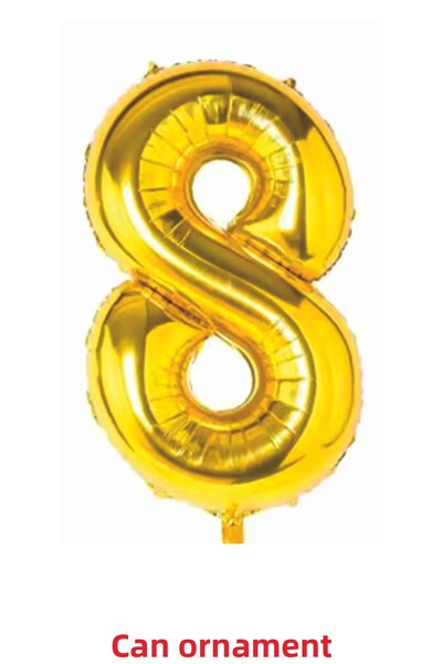 Cansüs بالون أرقام من رقائق الذهب - 100 سم 40 بوصة