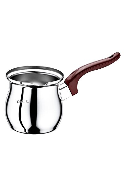 OMS PASLANMAZ إبريق قهوة ستانلس ستيل - 7013 (رقم 07)، أحمر كلاريت، قطعة واحدة