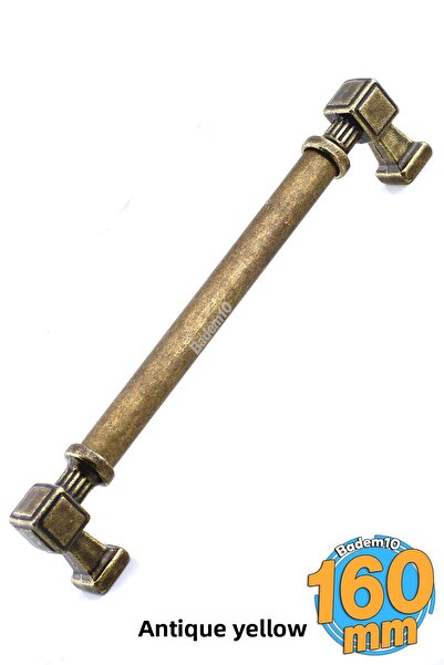 Badem10 تالاس العتيقة الأصفر خمر المعادن 160 مللي متر الأثاث درج المطبخ مقبض ...