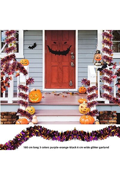 ANI OFİS KIRTASİYE A K Πορτοκαλί Μωβ Μαύρο 3 Χρώματα 6cm Halloween Party Glit...