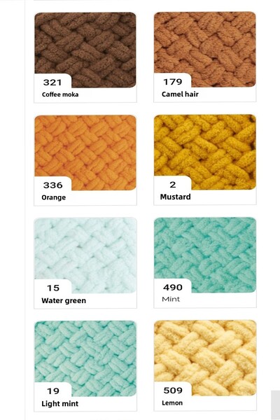 Alize Subebek 5 Pieces Puffy Hand Knitting Yarn Color: 19 Light Mint