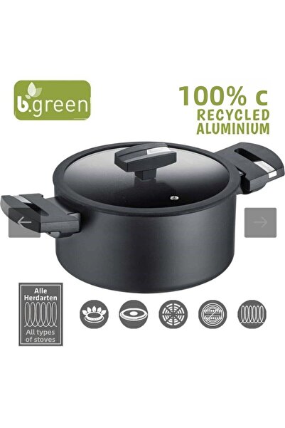 Berndes Induction Glass Lid Fireproof Non-Stick 24 cm Deep Pot