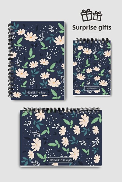 Eldesen Tasarım مجموعة تخطيط مكونة من 3 قطع، مخطط يومي، مخطط أسبوعي، قائمة ال...