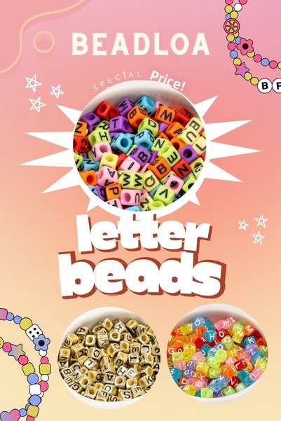 LANDOFACCESSORY 6x6 mm Square Cube Letter Beads White-Colored A & Z Mixed Keychain and Jewelry Accessory 25 gr 150 Pieces