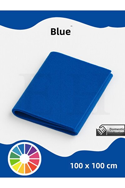 EUROLUXE 1 Meter Blue Colored Thin Felt - Activity Felt, 1 Mm Fabric
