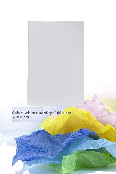 OLİ Art ورق قطيفة ملون مقاس A4 - 100 ورقة مناديل بيضاء