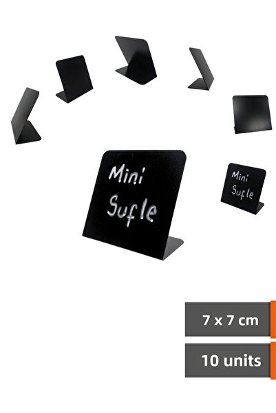 Şeffaf Etiket 10 τεμάχια αυτοκόλλητα πινακίδας που διαγράφονται 7x7 εκ. Μαύρη...