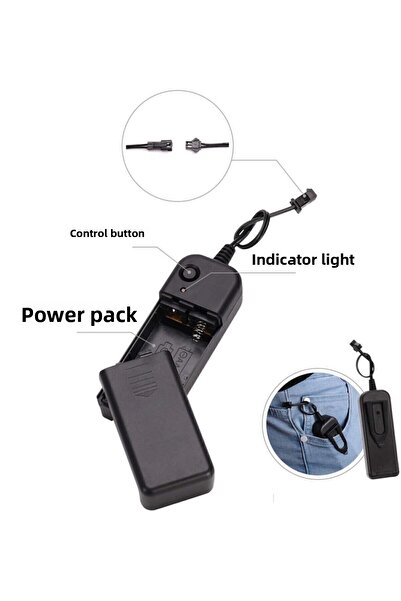 TEKNOLOJİ WORLD Red Led Neon Mask - 3 Modes Hallowen Party Leisure Mask