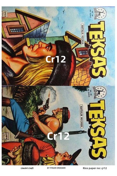 LİNEART ورق ديكوباج نحاسي من سلسلة كوميدية مقاس 29 × 42 سم رقم: CR12