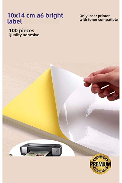 Hsn A6 Size 10cm X 14 cm Adhesive Glossy Coated Label Suitable for 100 Toner ...