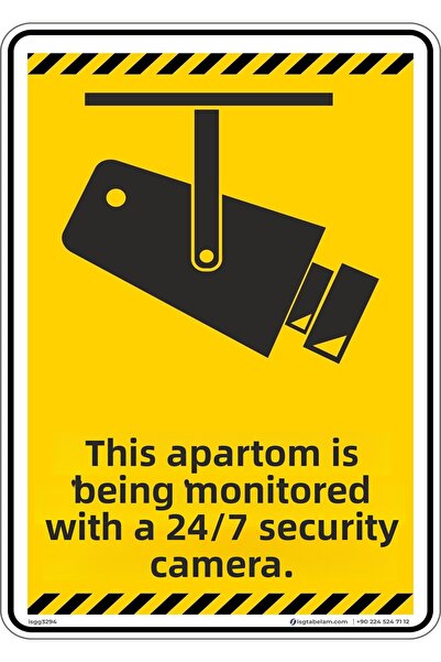 isgtabelam 15×20 سم/قطعتان/ ديكوتا/ هذا الشقة يتم مراقبتها بكاميرا أمنية على ...