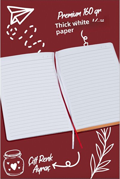 Victoria's Journals 96 Sheets A5 160 Gr. Striped Bujo Suede Notebook