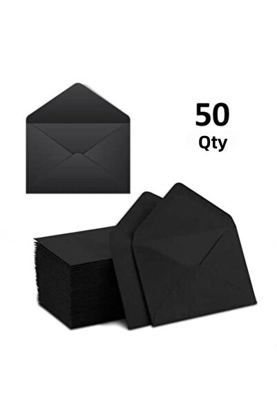 Pera İstanbul 50 قطعة من المظاريف الصغيرة باللون الأسود 7x9