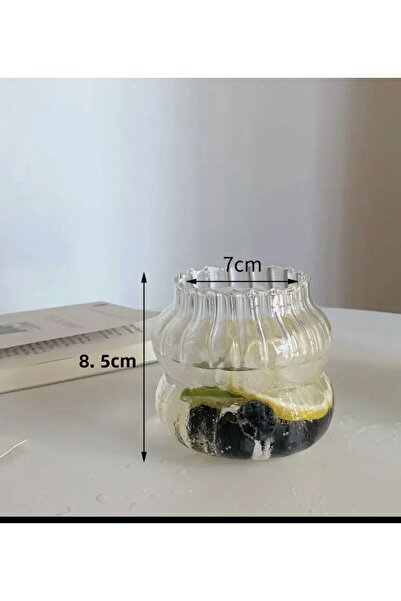 KÜÇÜK EW 2 Pieces Midi Scandinavian Style Heat Resistant Borosilicate Twist Style Glass | Coffee And Presentation Glass