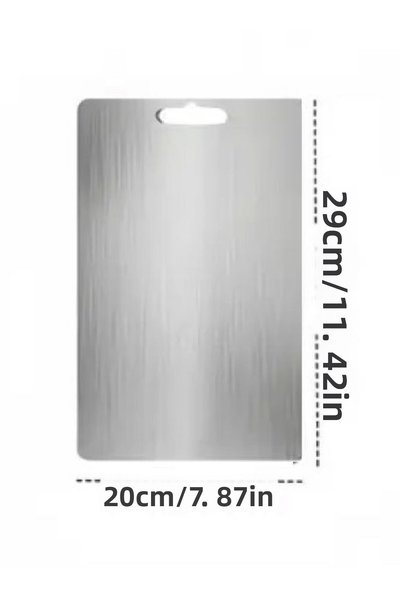 Stainless Art 2 Pcs Forging Board, Stainless Steel Fruit Vegetable Cutting Board 17X25-20X30 cm
