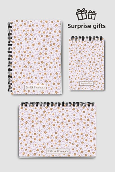 Eldesen Tasarım مجموعة تخطيط مكونة من 3 قطع، مخطط يومي، مخطط أسبوعي، قائمة ال...