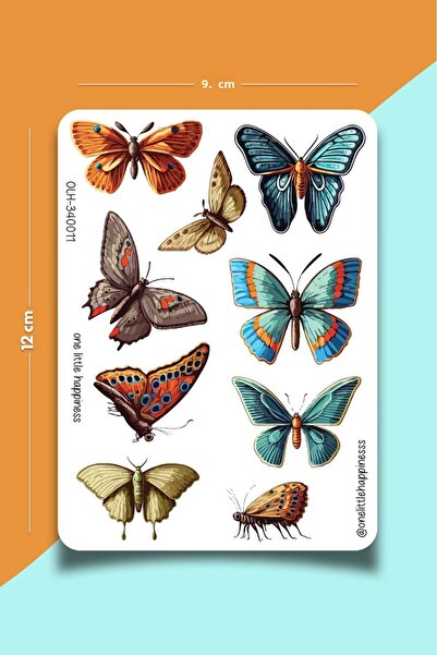 One Little Happiness Set de autocolante cu tematică fluture - Bullet Journal,...