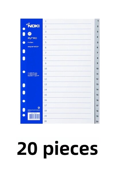 Noki 20 قطعة 1-20 أرقام فاصل فاصل