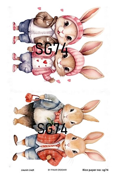 LİNEART Sg74 Valentine's Day Series - Easter, Easter and Rabbit Brass Decorat...