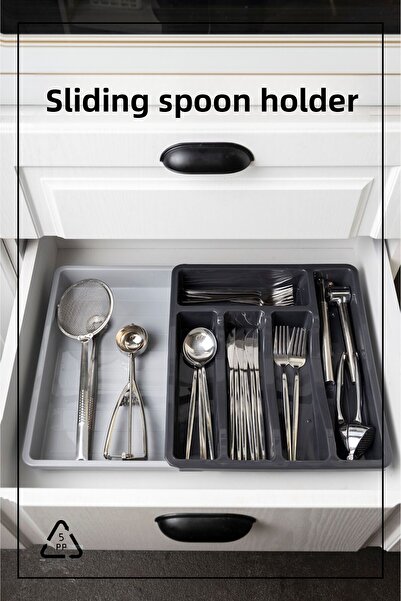 NY HOME Practical Drawer Sliding Cutlery Holder