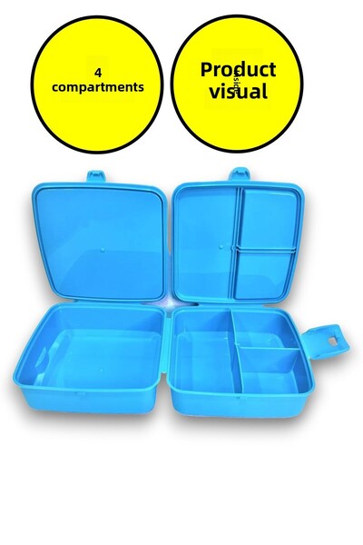Open Home Concept Rock Star Blue Premium Lunch Box - 4 Compartments