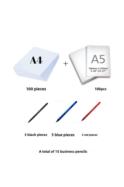 UBM STORE A4 and A5 Copy Paper - 15 Pieces of Pensan Office Captive Pen Set of 3