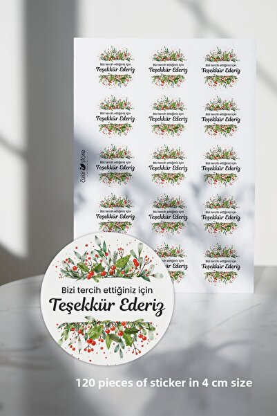 Özer Store 120 buc. Etichetă rotundă adezivă pentru ambalarea produselor, aut...