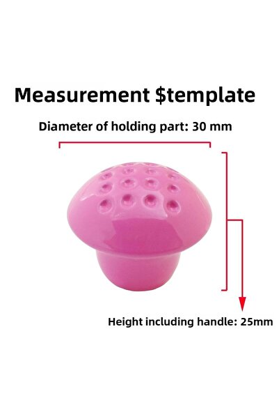 Badem10 (10 buc.) Buton punctat ciupercă roz metal mobilier sertar dulap dulap capac mâner mâner