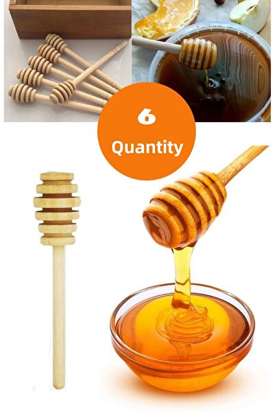 BRE HOME 6 Pieces Bamboo Honey Jam Chocolate Presentation Spoons