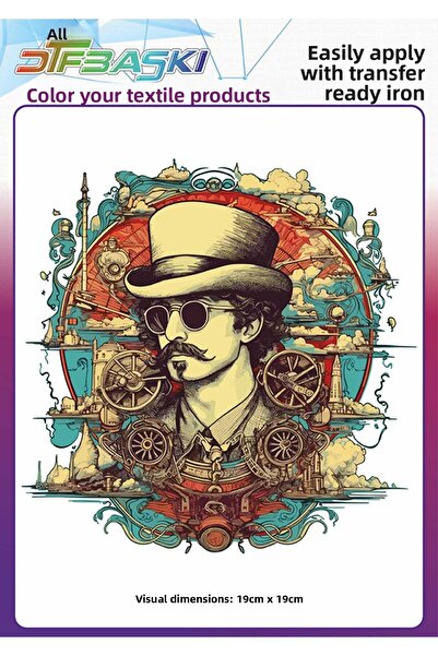 F17 Ajans الحديد على لصق خمر البوهيمي النسيج DTF الطباعة