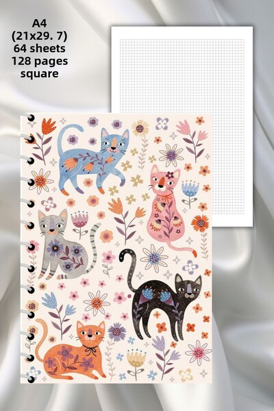 daily notebook دفتر ملاحظات مدرسي مقاس A4 - 64 ورقة (21x29,7 سم)