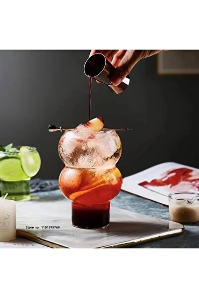 MİS KİTCHEN مخروط البورسليكات المقاوم للحرارة - زجاج كوكتيل مموج - 400 مل