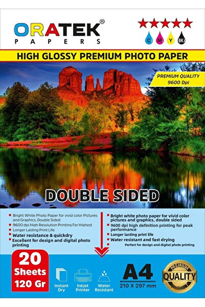 ORATEK Premium (Διμερές) γυαλιστερό φωτογραφικό χαρτί A4 για εκτυπωτές Canon ...