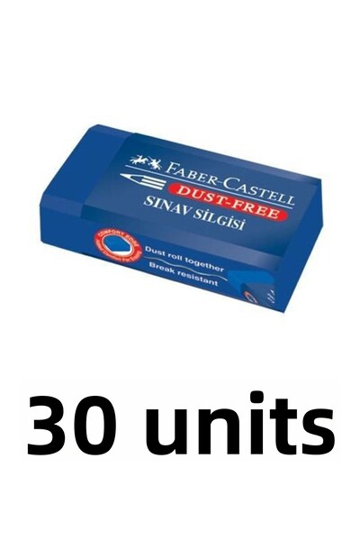Faber Castell 30 Pieces Medium Size Blue Exam Eraser