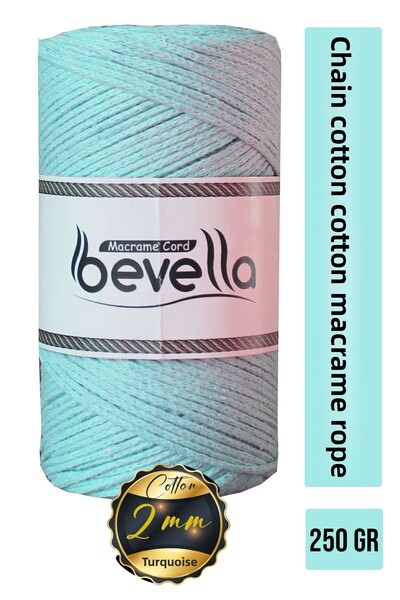 Bevella Macrame Cord 2mm Macrame Cotton Thread - 250Gr Supla Runner Bag