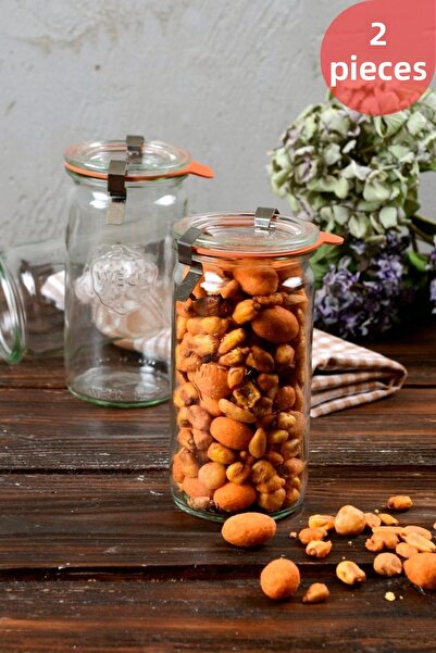 Weck 340 ml Cylinder Glass Storage Jar Set (2 Pieces)