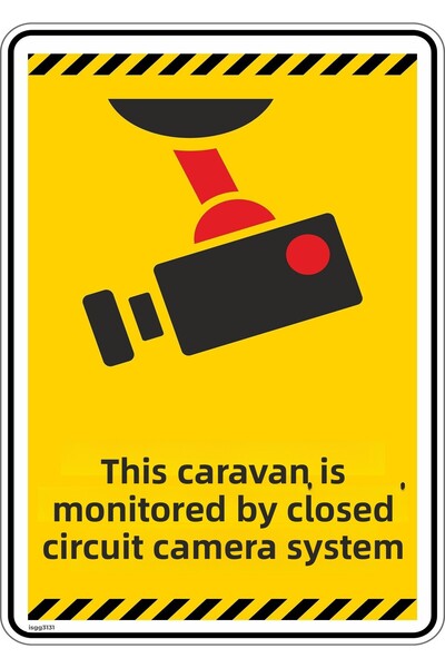 isgtabelam 15X20Cm/Phosphor Composite/This Caravan Is Being Monitored by a Cl...