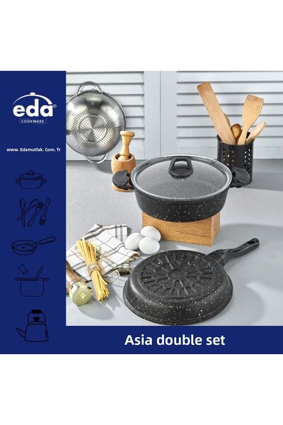 Eda Asia 2-Piece Cast Set 26 No Presser Cookware 26 Pan