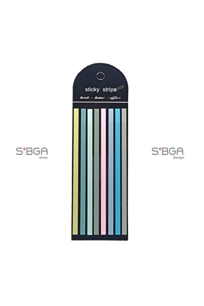 sibga tasarım Thin Long Strip Transparent Colored Postit Post-it Post ItBookmark Bookmark Postit Sticker 160 Sheets